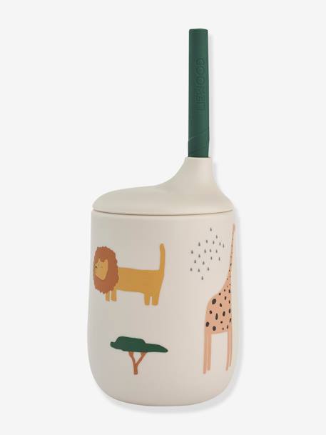 Siliconen beker met rietje Ellis - LIEWOOD beige+ecru - vertbaudet enfant 