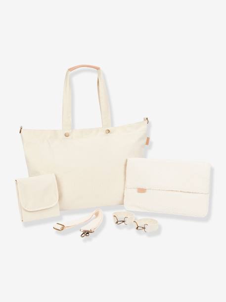 Tote bag BABYMOOV beige+bruin, bedrukt - vertbaudet enfant 