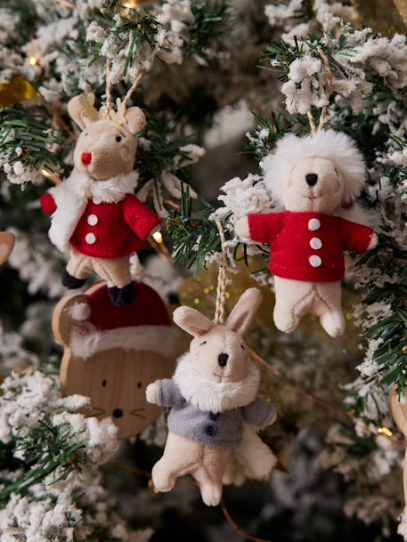 Set van 3 hangfiguren van de kerstman rood - vertbaudet enfant 