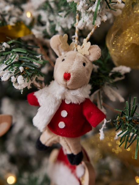 Set van 3 hangfiguren van de kerstman rood - vertbaudet enfant 