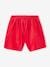 Meisjesshort van glad fluweel met geknoopt effect vooraan rood - vertbaudet enfant 