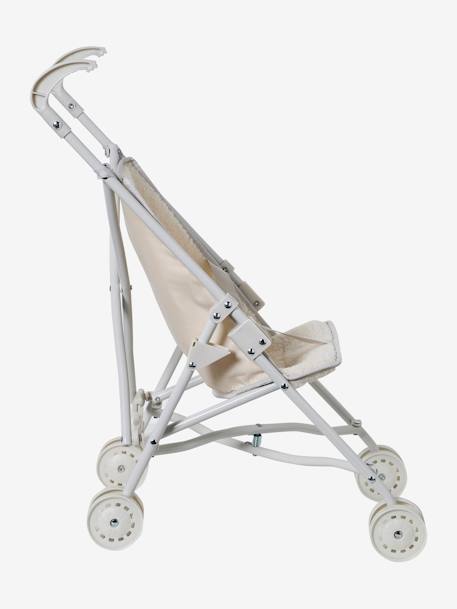 Rieten kinderwagen voor pop ecru+geel+groen+wit - vertbaudet enfant 