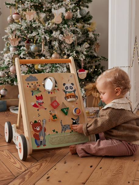 Loopwagen Les animaux joyeux van FSC-hout hout - vertbaudet enfant 