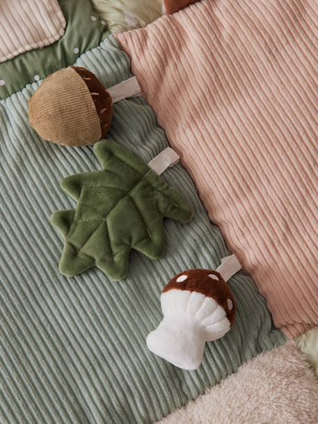 Zacht speelkleed CROQUE LA VIE beige+rood+wit - vertbaudet enfant 