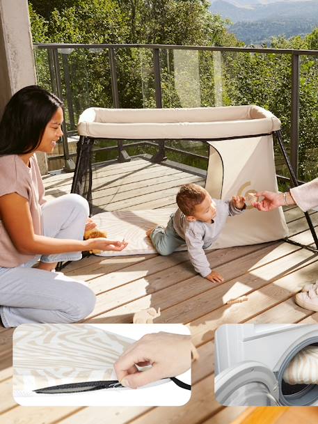 Moov & Sleep BABYMOOV ultralicht opklapbaar kinderbedje zandbeige - vertbaudet enfant 