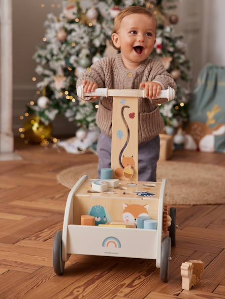 Loopwagen 2-in-1 Les amis de la forêt van FSC 100%-hout hout - vertbaudet enfant 