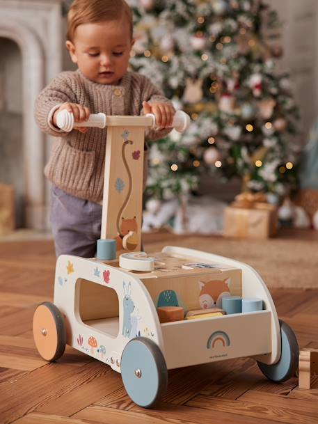 Loopwagen 2-in-1 Les amis de la forêt van FSC 100%-hout hout - vertbaudet enfant 