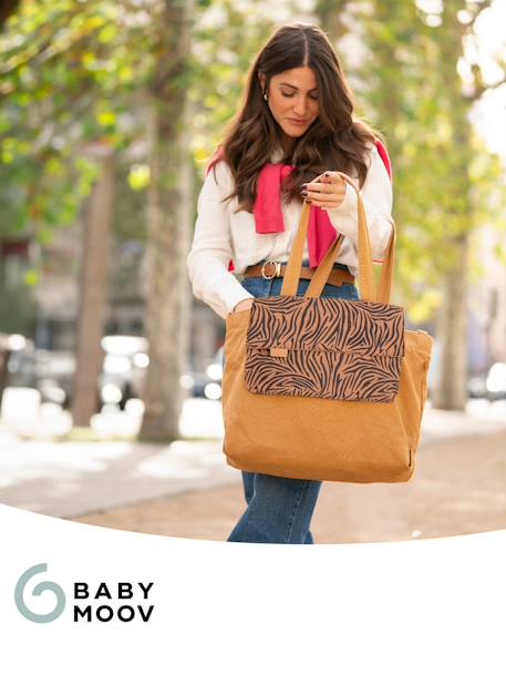 Tote bag BABYMOOV beige+bruin, bedrukt - vertbaudet enfant 