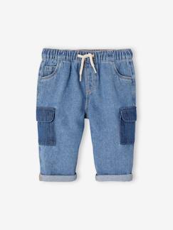 Battlejeans baby met contrasterende zakken  - vertbaudet enfant