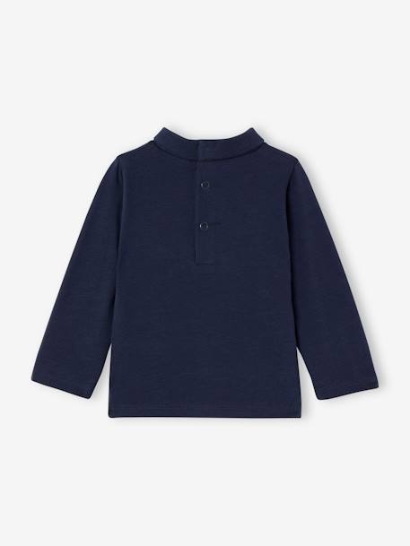 Set van 2 basic shirts met rolkraag dennen+marineblauw - vertbaudet enfant 