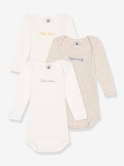 Baby-Set van 3 rompers met lange mouwen PETIT BATEAU