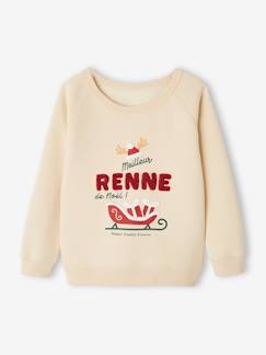 Meisje-Trui, vest, sweater-Sweater-Kindersweater "meilleur renne de Noël" familie-capsulecollectie