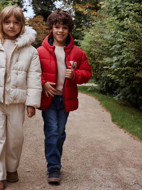 Donsjas college-stijl voor jongens marineblauw+rood - vertbaudet enfant 