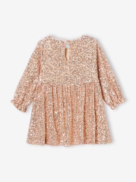 Festliches Baby Kleid mit Pailletten goud - vertbaudet enfant 