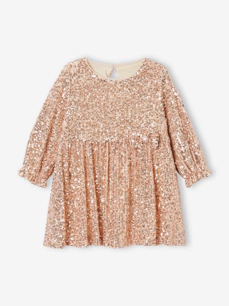 Festliches Baby Kleid mit Pailletten goud - vertbaudet enfant 