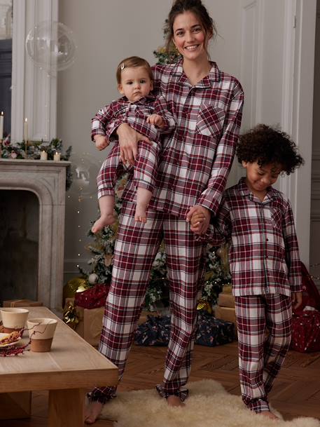 Geruite kerstpyjama voor dames familie-capsulecollectie rood, geruit - vertbaudet enfant 