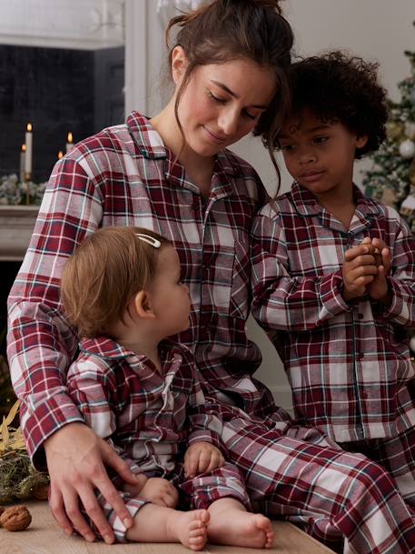 Geruite kerstpyjama voor dames familie-capsulecollectie rood, geruit - vertbaudet enfant 