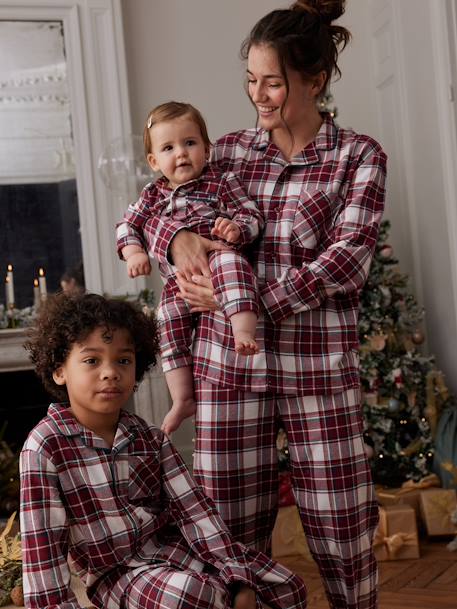 Geruite kerstpyjama voor dames familie-capsulecollectie rood, geruit - vertbaudet enfant 