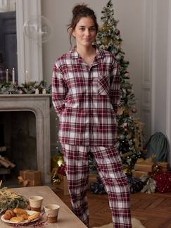 Zwangerschapskleding-Pyjama, voor in huis-Geruite kerstpyjama voor dames familie-capsulecollectie