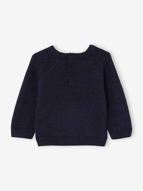 Baby Jacquardpullover mit Weihnachtsmann marineblauw - vertbaudet enfant 