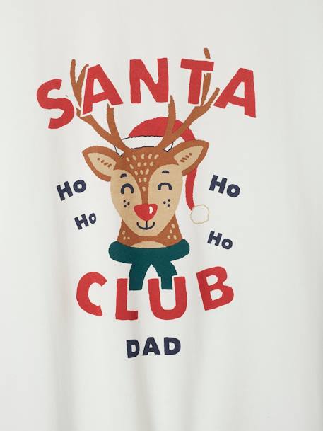 Kerstpyjama voor heren 'Santa Club' familie-capsulecollectie ecru - vertbaudet enfant 