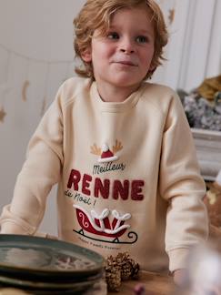 Jongens-Trui, vest, sweater-Sweater-Kindersweater "meilleur renne de Noël" familie-capsulecollectie