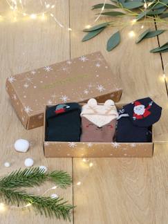 -Set van 3 paar kerstsokken voor babyjongens.