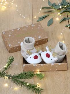 Schoenen-Baby schoenen 17-26-Kerstslofjes Rendier