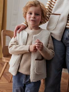 Meisje-Trui, vest, sweater-Vest-Omkeerbaar mouwloos vest voor kinderen familie-capsulecollectie