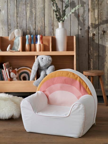 Personaliseerbare schuimrubberen regenboogfauteuil WIT - 11-0602 TCX - vertbaudet enfant 