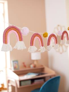 Linnengoed en decoratie-Decoratie-Slinger met pompons en regenboog