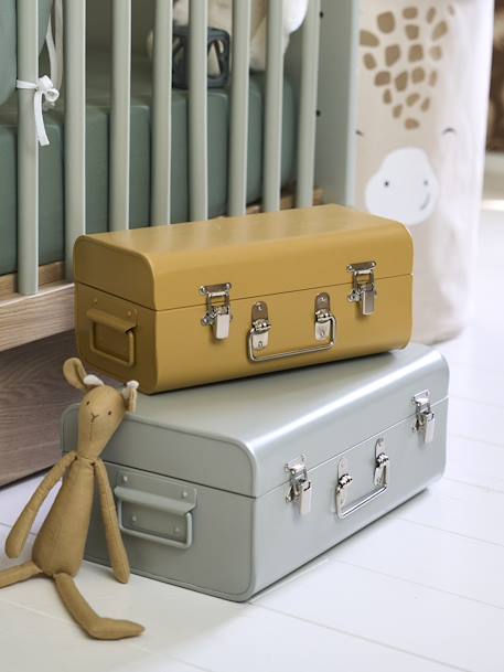 Set van 2 metalen koffers groen/geel+nude - vertbaudet enfant 