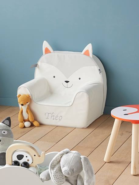 Fauteuil van personaliseerbaar mousse Kat Grijs - vertbaudet enfant 