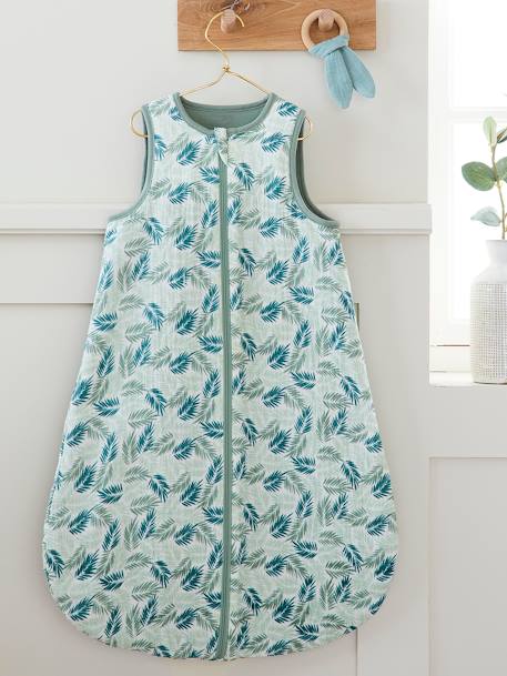 Speciale zomertrappelzak in katoengaas TROPICAL Oeko-Tex® groen - vertbaudet enfant 