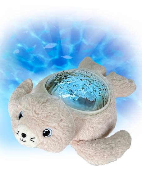 Nachtlampje projector met watereffecten Zeehond Aqua Dream PABOBO beige+blauw - vertbaudet enfant 