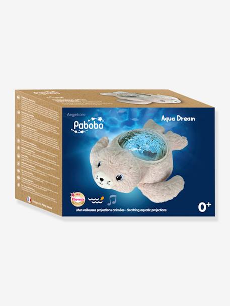 Nachtlampje projector met watereffecten Zeehond Aqua Dream PABOBO beige+blauw - vertbaudet enfant 