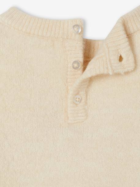 Kersttrui voor baby's met rendier en glanzende details beige (poederkleur) - vertbaudet enfant 