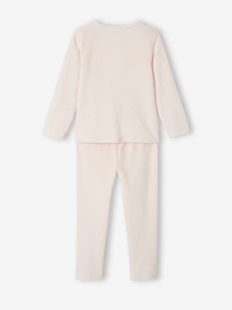 Set van 2 fluwelen pyjama's met dieren voor meisjes gemêleerd grijs - vertbaudet enfant 