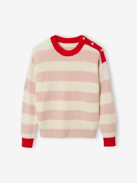 Matchy matchy gestreepte damestrui familie-capsulecollectie roze, gestreept - vertbaudet enfant 