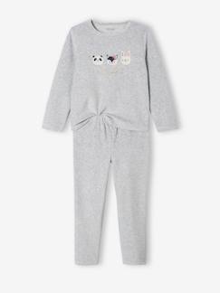 Meisje-Pyjama, surpyjama-Set van 2 fluwelen pyjama's met dieren voor meisjes