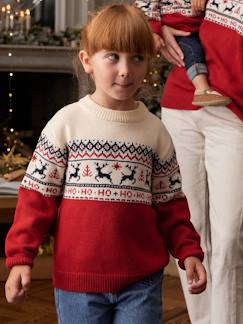 Meisje-Trui, vest, sweater-Trui-Jacquard kindertrui in kerstthema familiecapsule