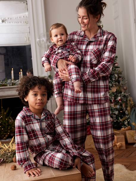 Geruite kerstpyjama voor baby's familie-capsulecollectie rood, geruit - vertbaudet enfant 