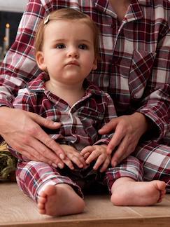 Baby-Pyjama, surpyjama-Geruite kerstpyjama voor baby's familie-capsulecollectie