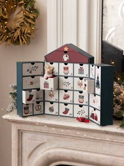 Linnengoed en decoratie-Decoratie-Adventskalender huis van karton