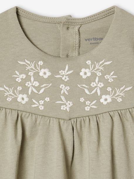 Blouseshirt met bloemenprint voor baby's blauwgroen - vertbaudet enfant 