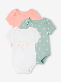 Baby-Body-Set van 3 babyrompers met korte mouwen