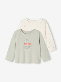 Baby-Set van 2 Basics babyshirts met lange mouwen