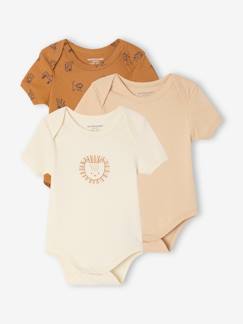 Baby-Body-Set van 3 Safari rompers korte mouwen