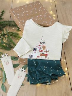 Meisje-Pyjama, surpyjama-Kerstset met pyjama + sokken