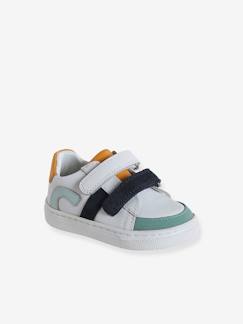 Schoenen-Baby schoenen 17-26-Loopt jongen 19-26-Sneakers-Leren geborstelde babysneakers